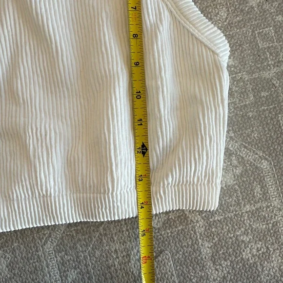 Aerie White High Neck Halter Ribbed Crop Tank Top Size M Seamless Racerback - Picture 6 of 6